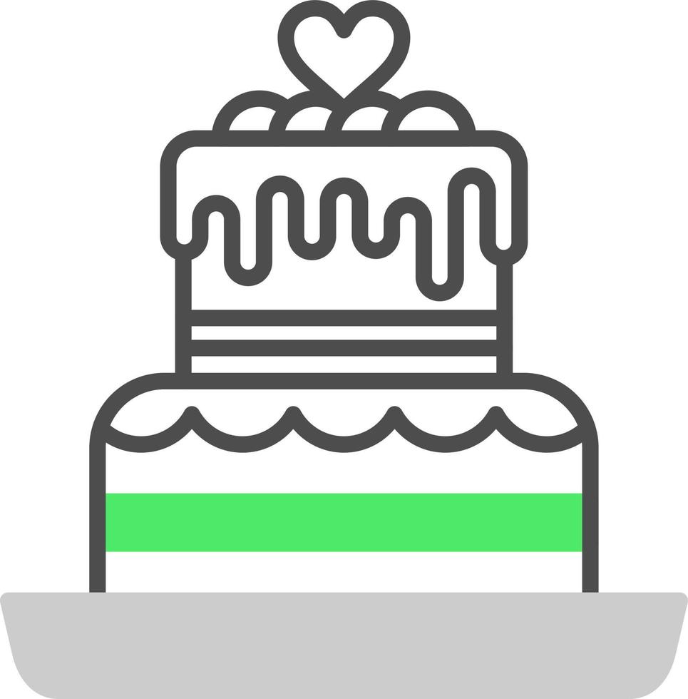 Kuchen kreatives Icon-Design vektor