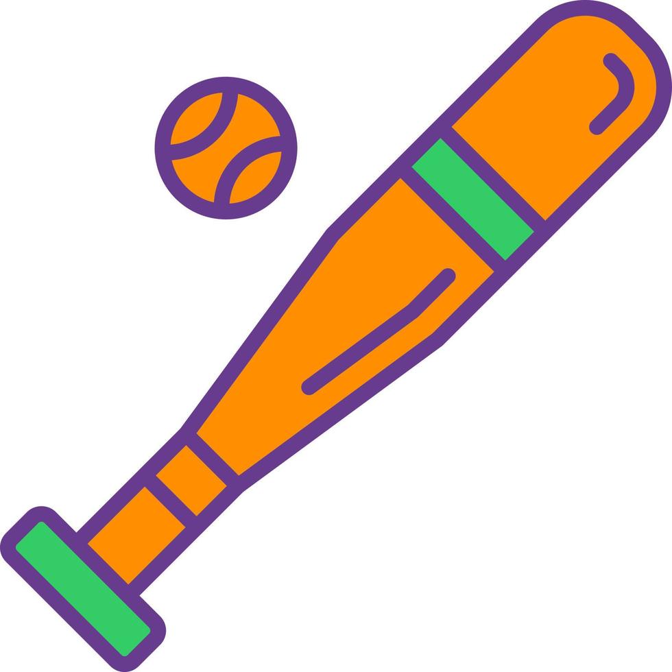 Baseballschläger kreatives Icon-Design vektor