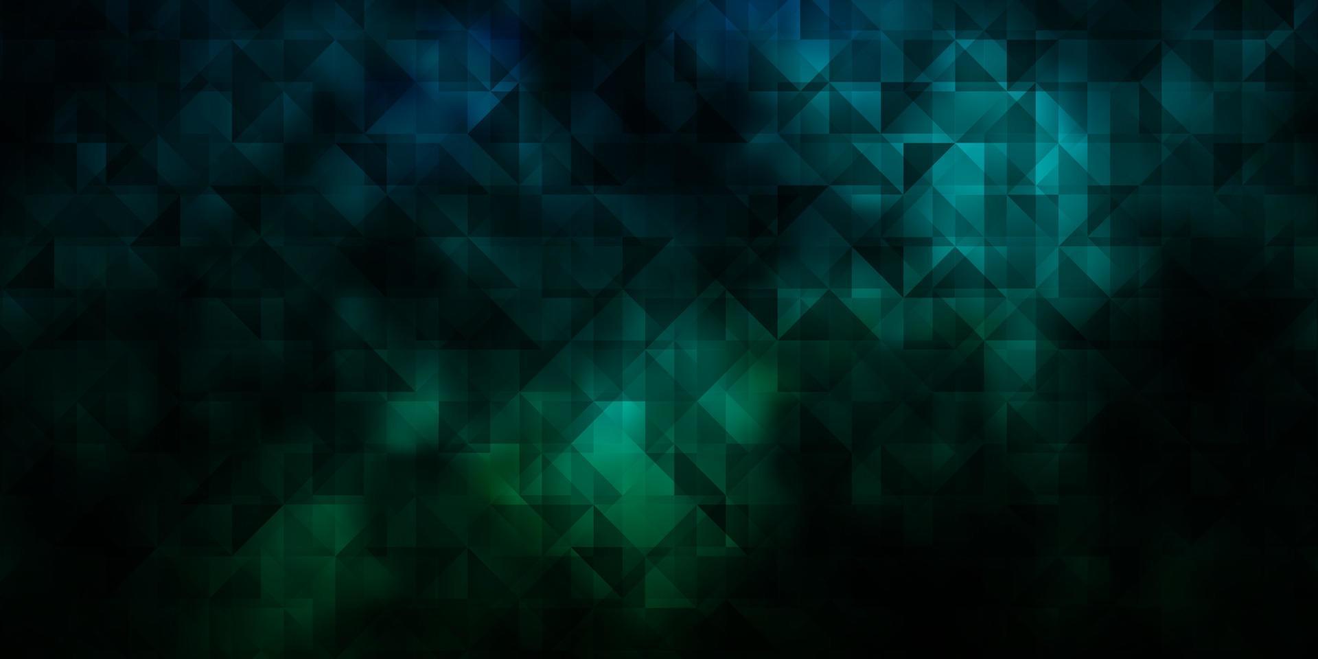 dunkelblauer, grüner Vektorhintergrund mit polygonalem Stil. vektor
