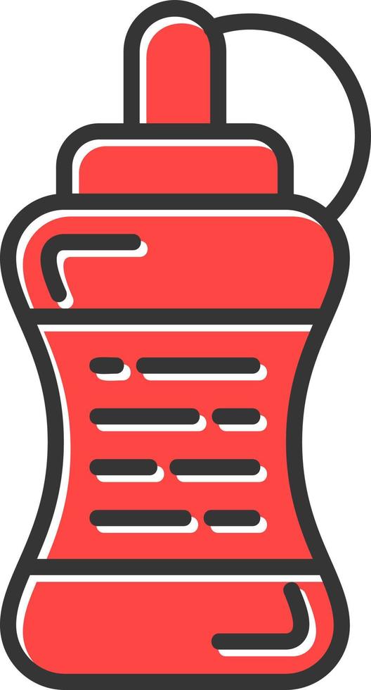 Wasserflasche kreatives Icon-Design vektor