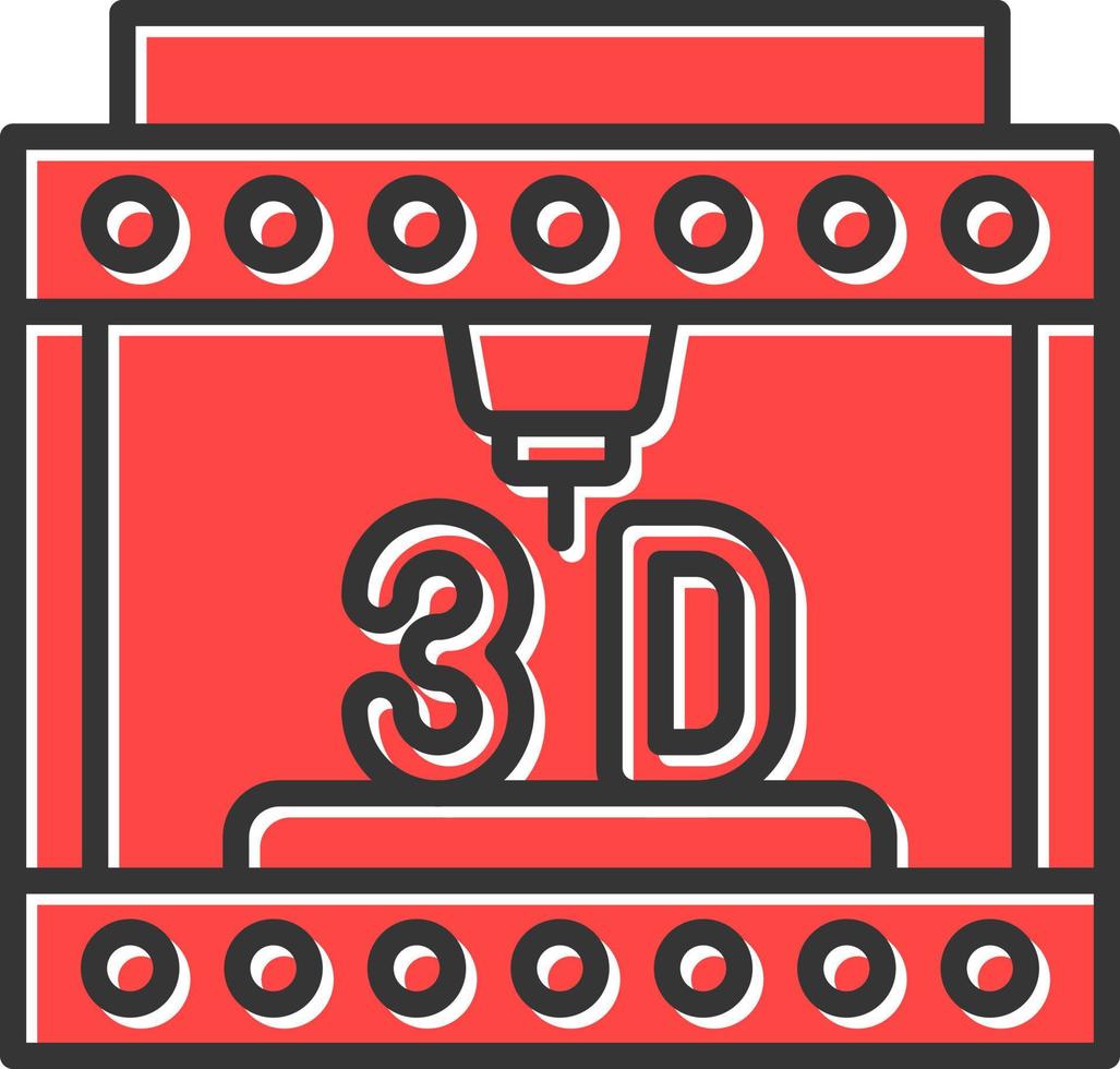 3D-Druck kreatives Icon-Design vektor