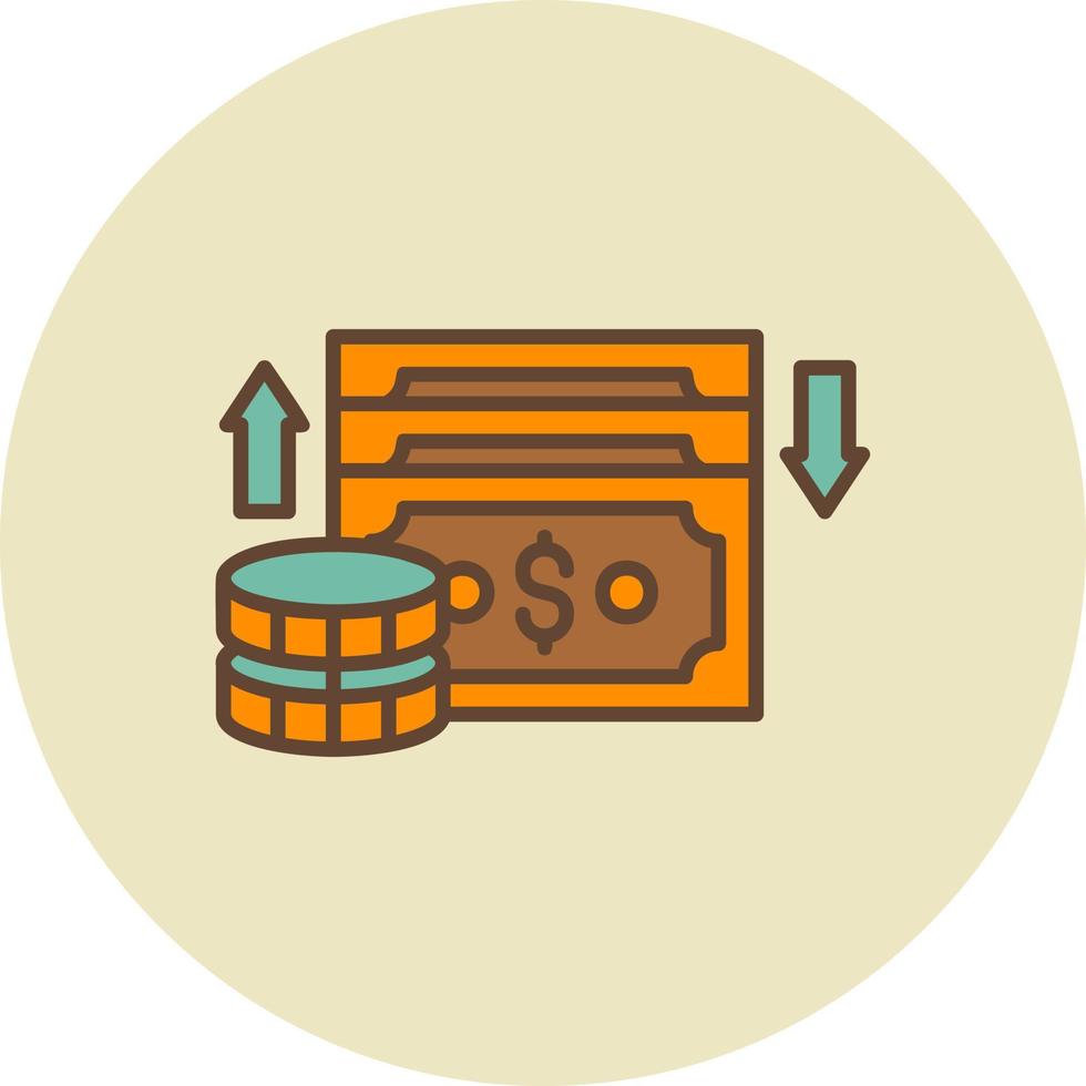 Cashflow kreatives Icon-Design vektor