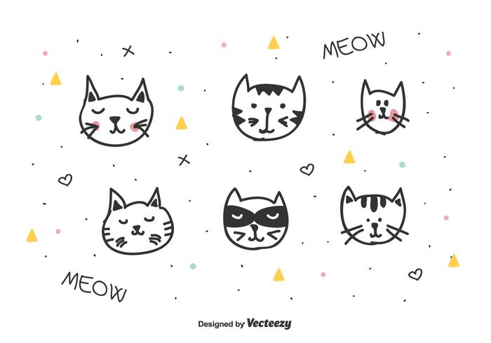 Katter Huvudvektor vektor