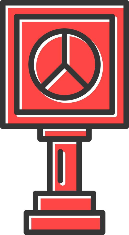 Peace-Zeichen kreatives Icon-Design vektor