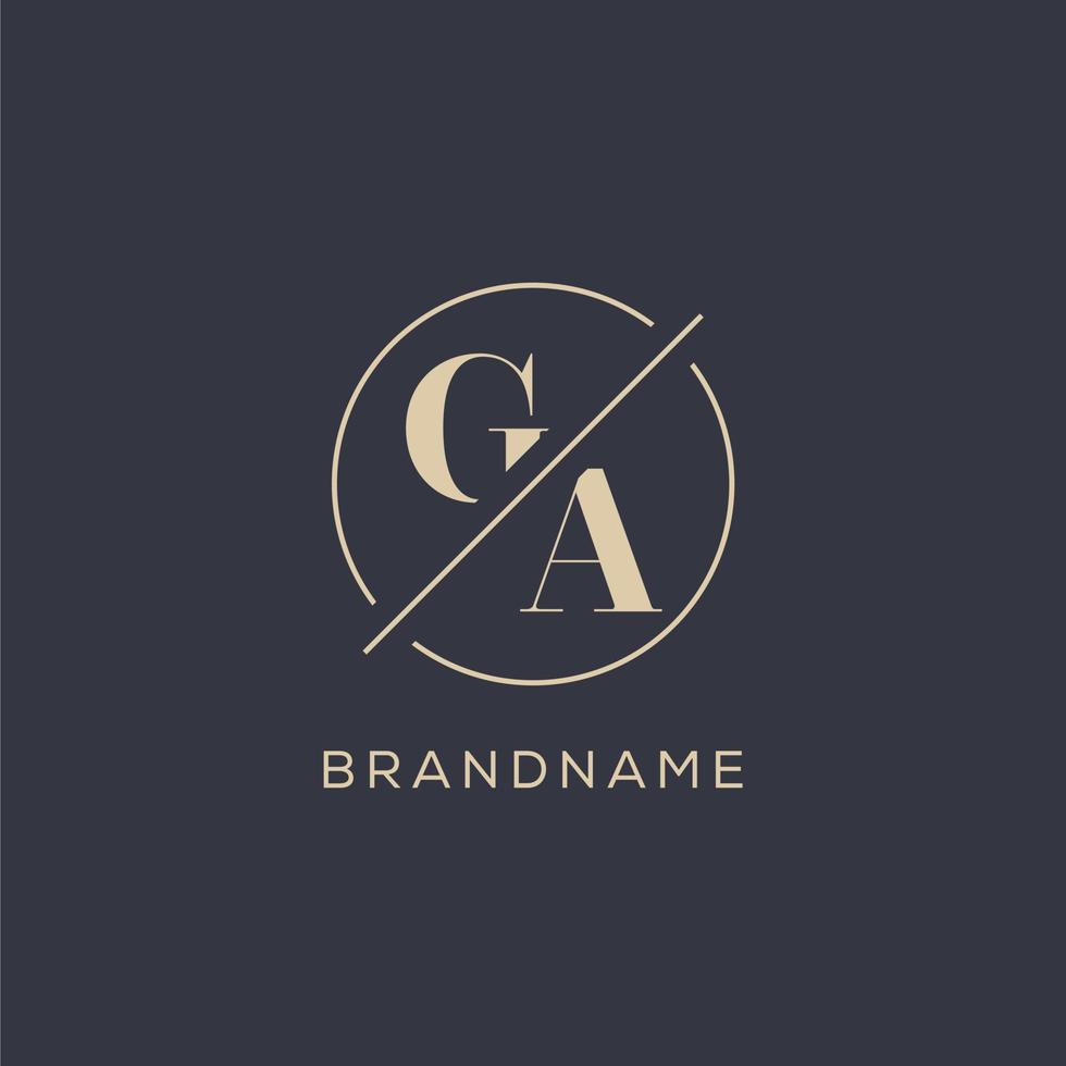 anfangsbuchstabe g-logo mit einfacher kreislinie, eleganter monogramm-logo-stil vektor