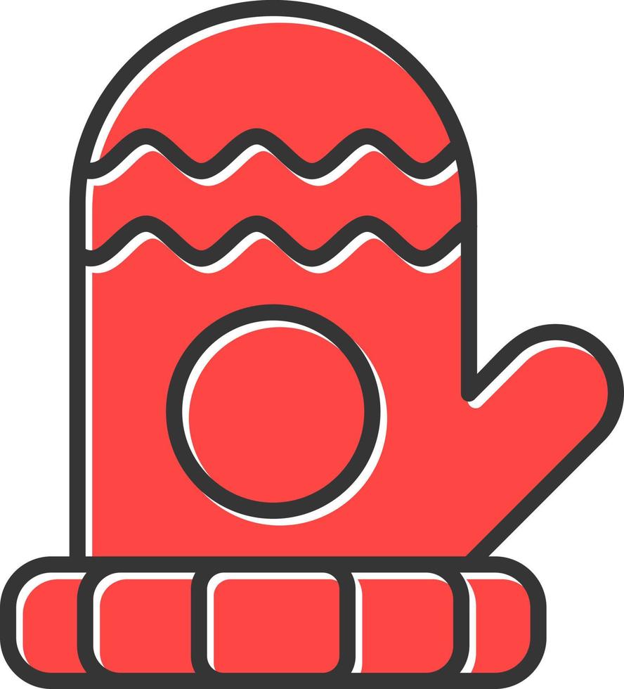 Handschuh kreatives Icon-Design vektor