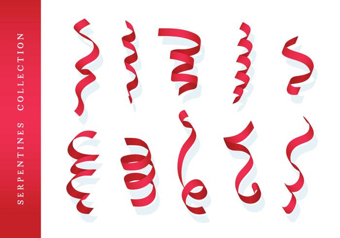 Roter Serpentin-Vektor vektor