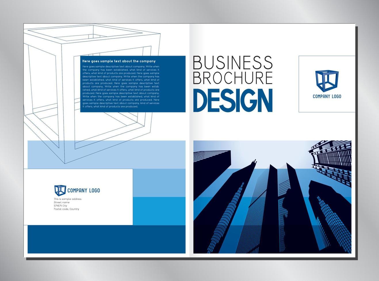 företag broschyr omslag mall - a4 formatera vektor