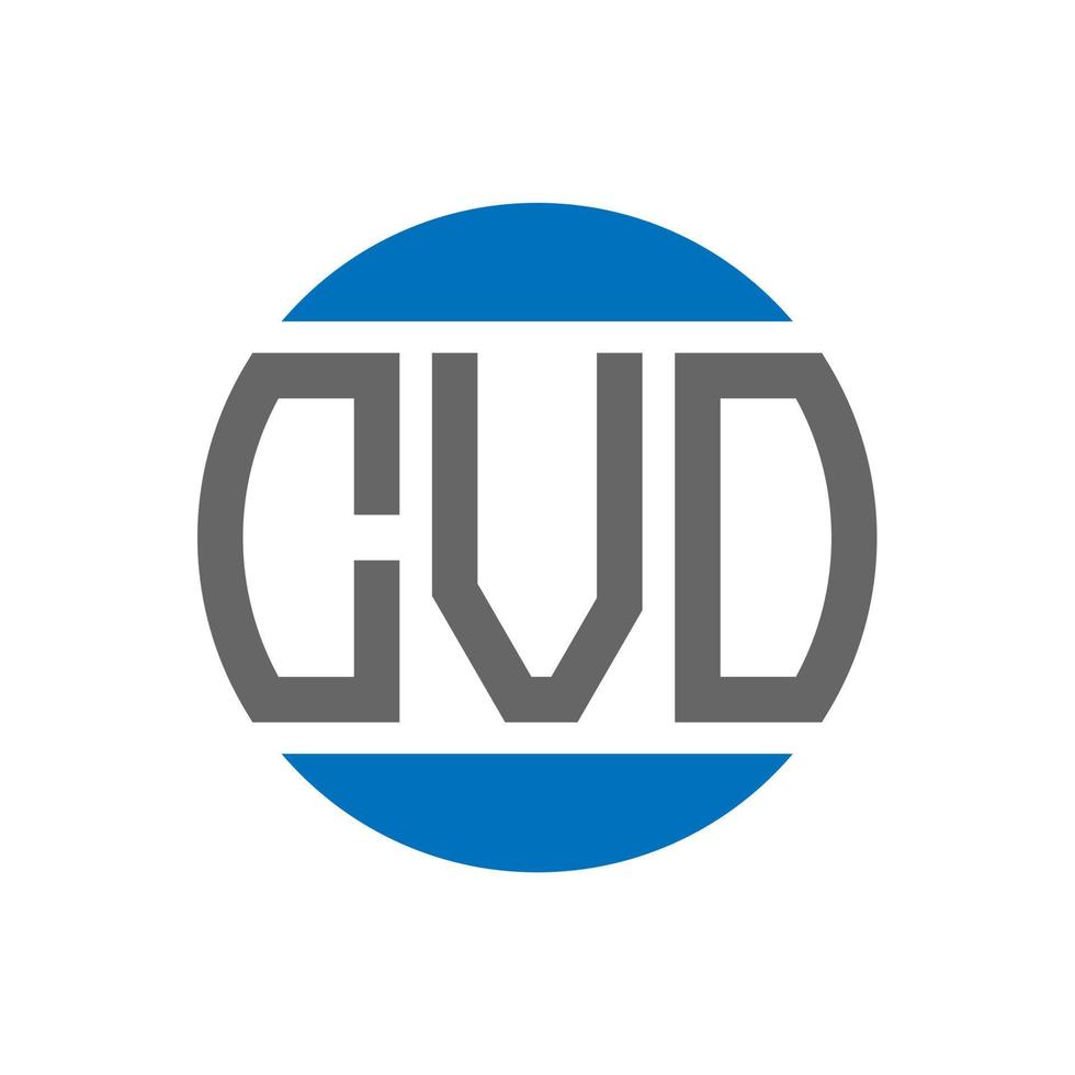 CVD-Brief-Logo-Design auf weißem Hintergrund. cvd kreative Initialen Kreis Logo-Konzept. CVD-Briefgestaltung. vektor