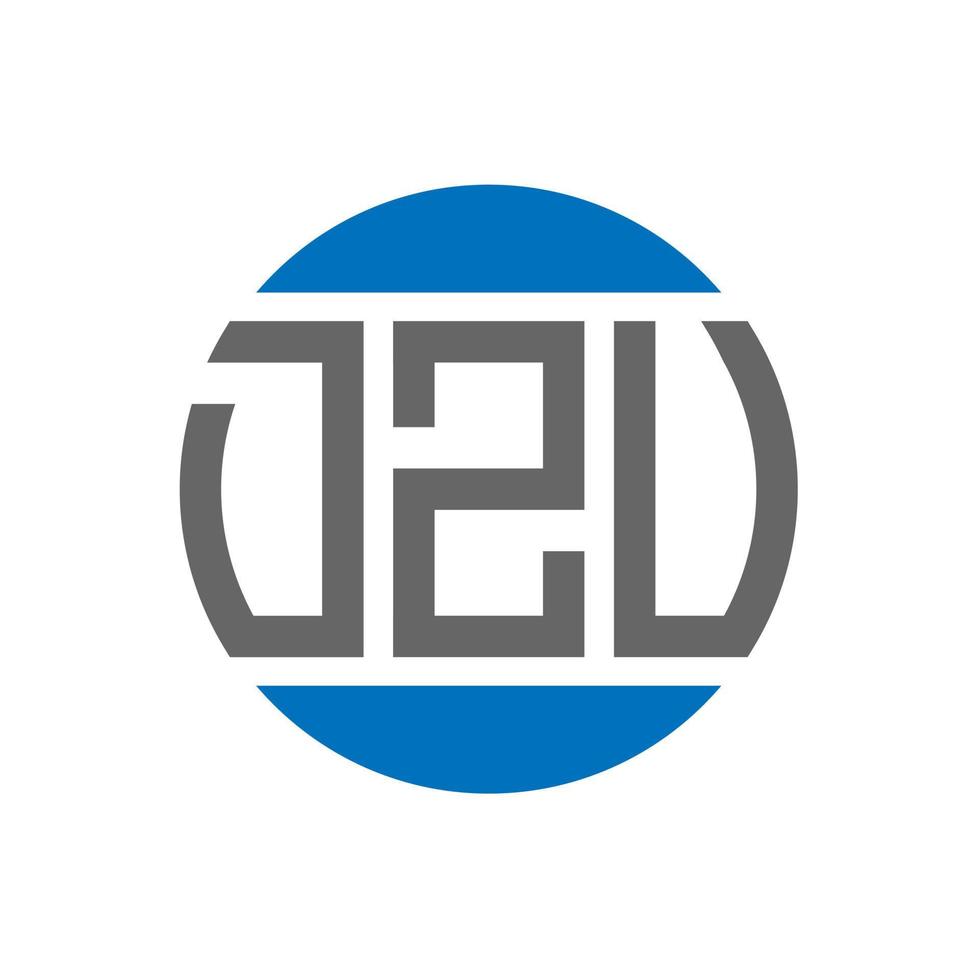 dzu-Brief-Logo-Design auf weißem Hintergrund. dzu kreative Initialen Kreis Logo-Konzept. dzu Briefgestaltung. vektor