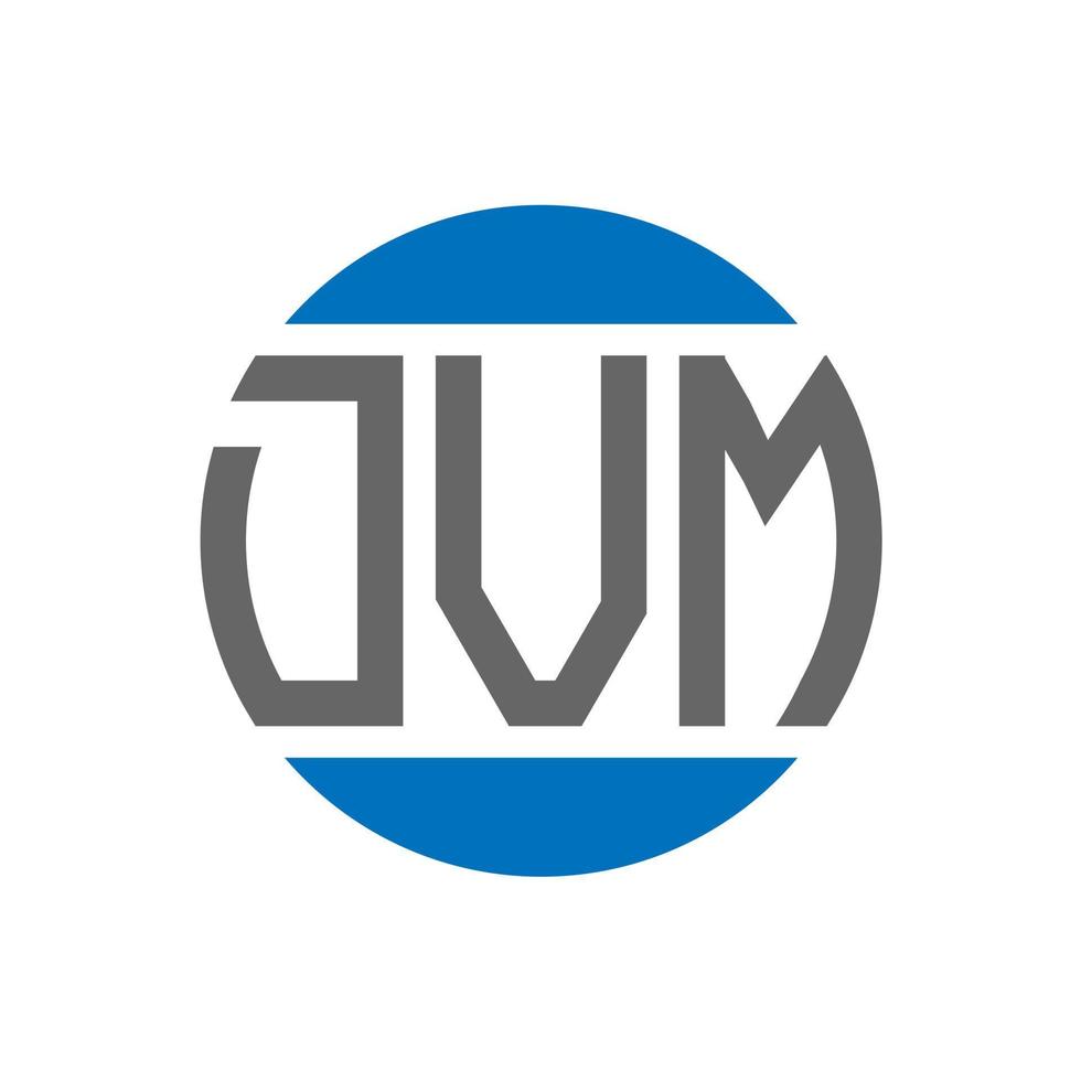 dvm-Brief-Logo-Design auf weißem Hintergrund. dvm kreative Initialen Kreis Logo-Konzept. Dvm-Briefgestaltung. vektor