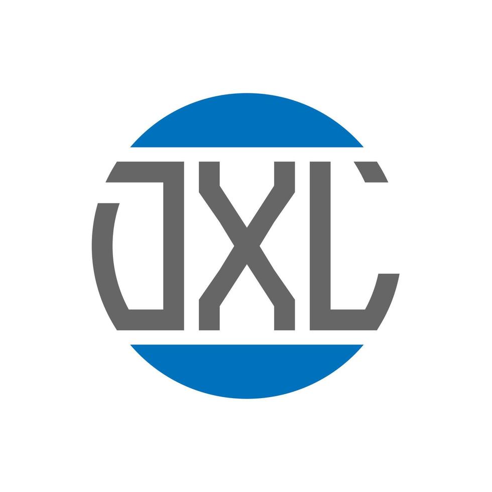 Dxl-Brief-Logo-Design auf weißem Hintergrund. dxl kreative Initialen Kreis Logo-Konzept. dxl-Briefgestaltung. vektor