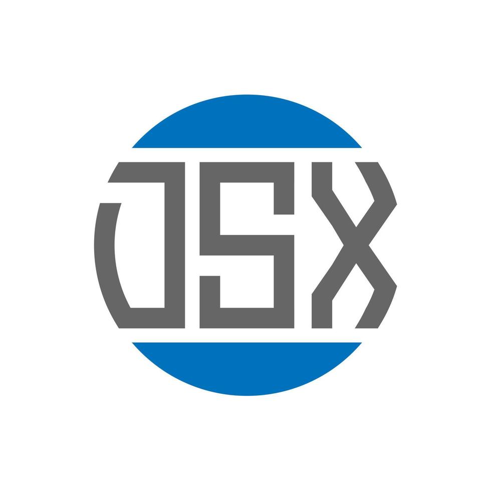 dsx-Brief-Logo-Design auf weißem Hintergrund. dsx creative initials circle logo-konzept. dsx-Briefgestaltung. vektor