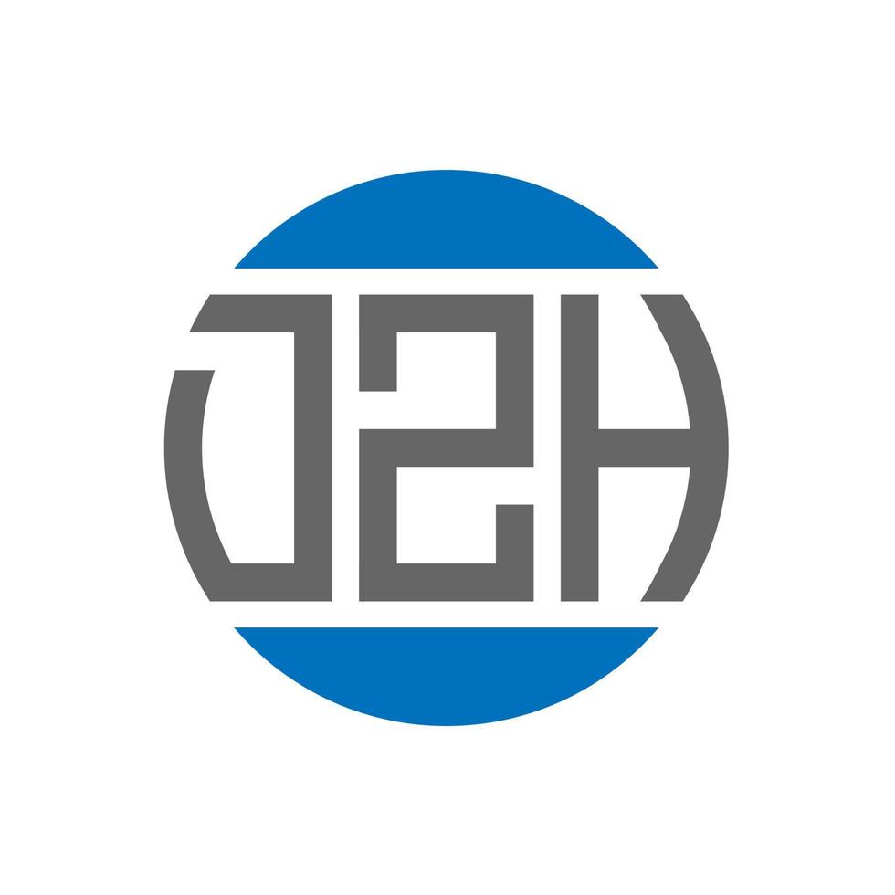 dzh-Buchstaben-Logo-Design auf weißem Hintergrund. dzh kreative Initialen Kreis Logo-Konzept. dzh Briefgestaltung. vektor