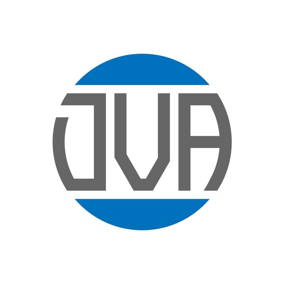dva-Buchstaben-Logo-Design auf weißem Hintergrund. dva creative initials circle logo-konzept. dva-Briefgestaltung. vektor