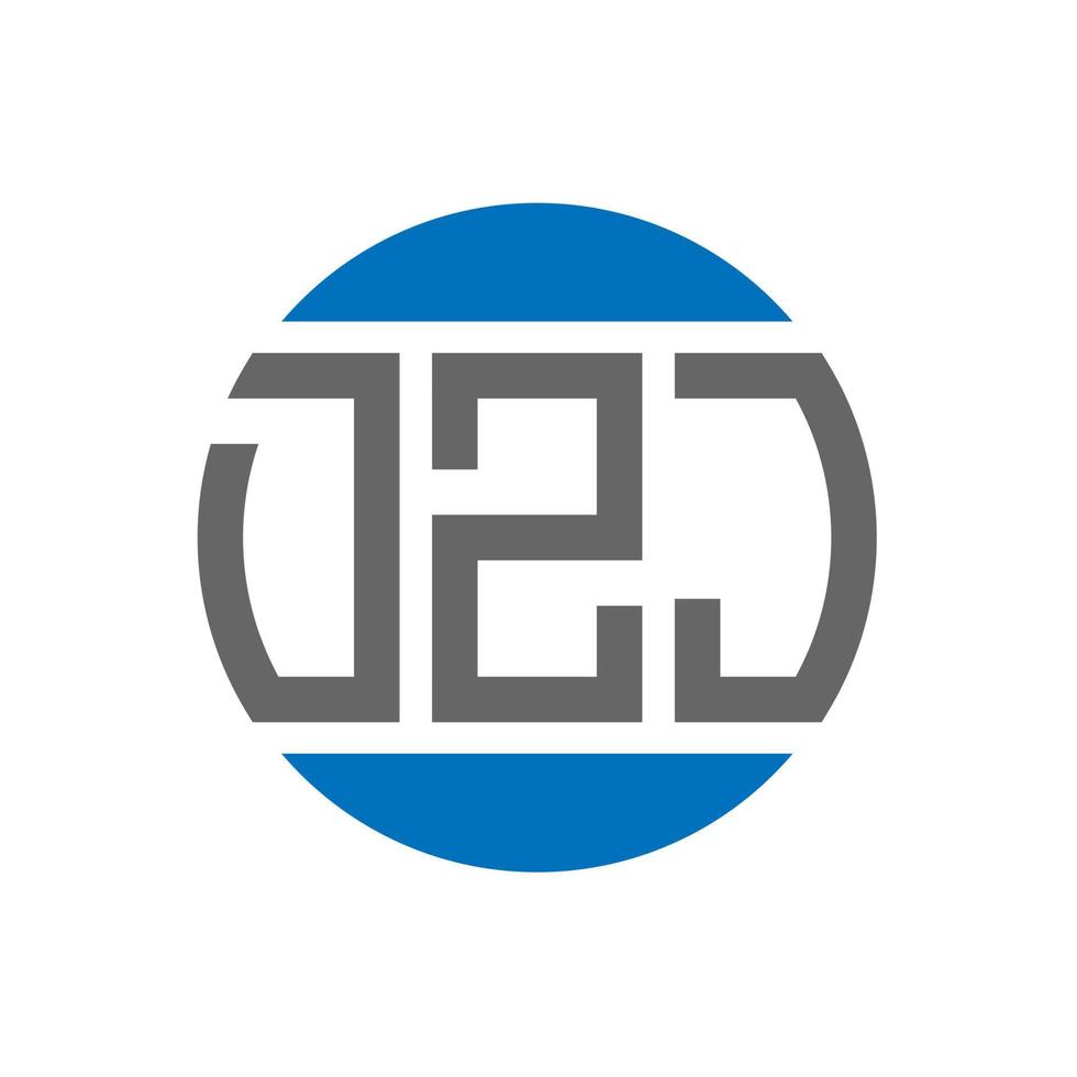 dzj brev logotyp design på vit bakgrund. dzj kreativ initialer cirkel logotyp begrepp. dzj brev design. vektor