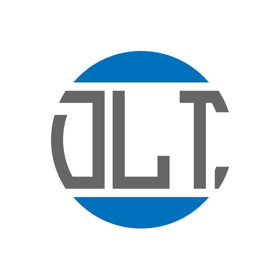 DLT-Brief-Logo-Design auf weißem Hintergrund. dlt kreatives Initialen-Kreis-Logo-Konzept. dlt-Briefgestaltung. vektor
