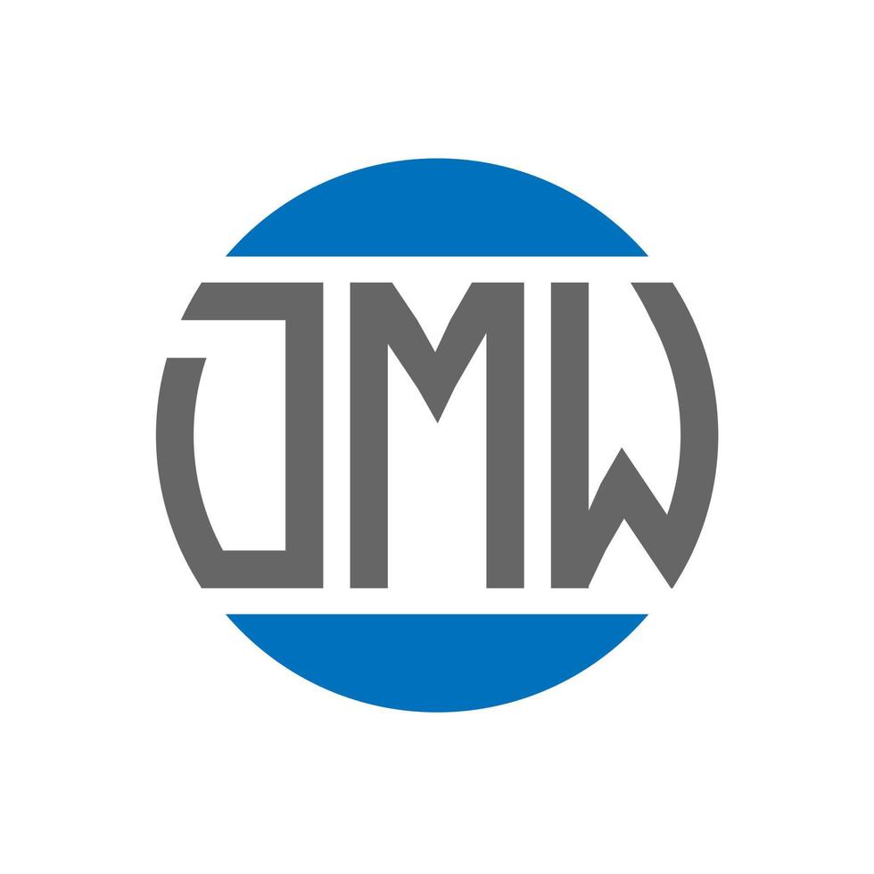 dmw-Brief-Logo-Design auf weißem Hintergrund. dmw kreative Initialen Kreis Logo-Konzept. dmw Briefgestaltung. vektor