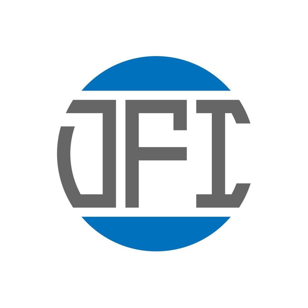 Dfi-Brief-Logo-Design auf weißem Hintergrund. dfi creative initials circle logo-konzept. dfi Briefgestaltung. vektor
