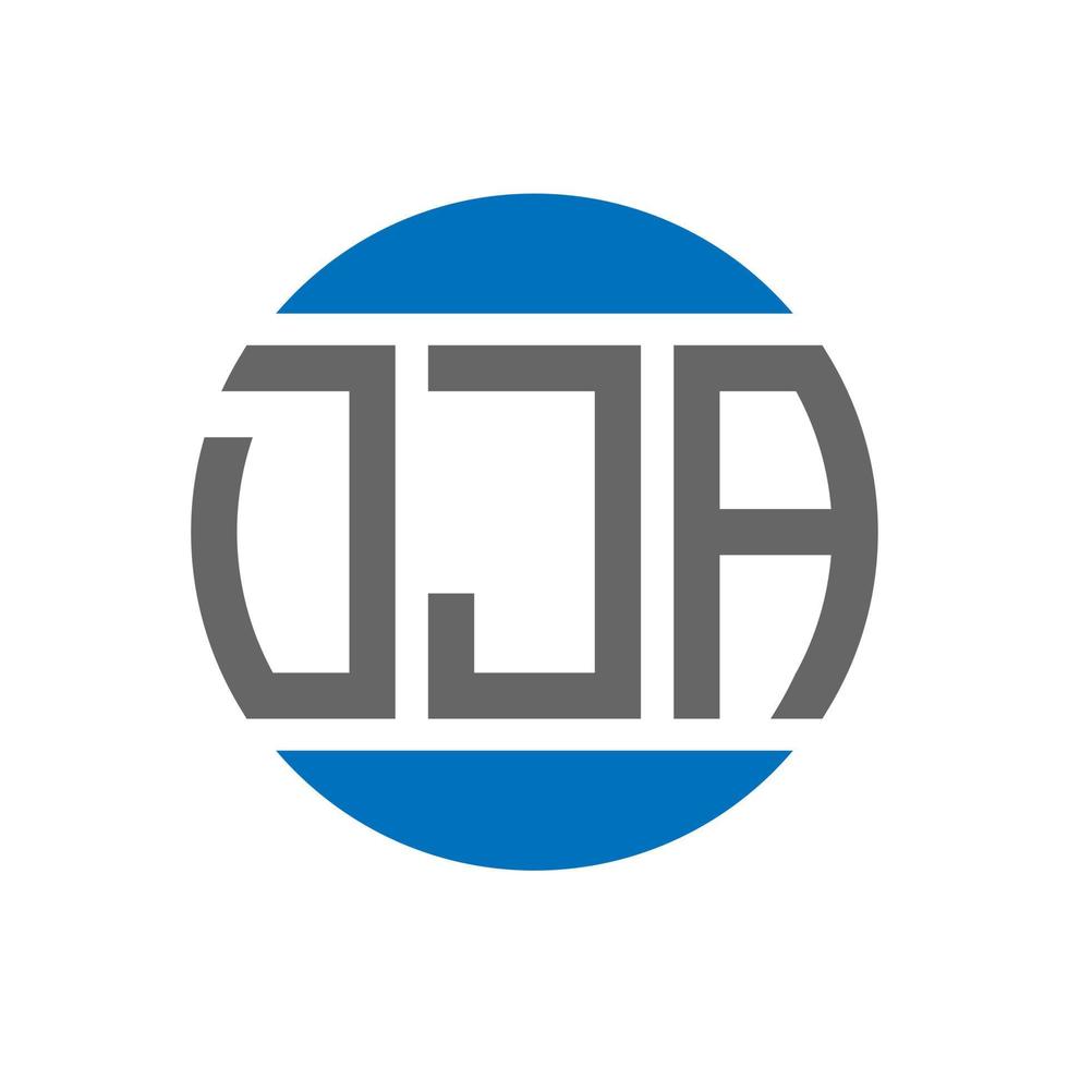 dja-Brief-Logo-Design auf weißem Hintergrund. dja creative initials circle logo-konzept. dja Briefgestaltung. vektor