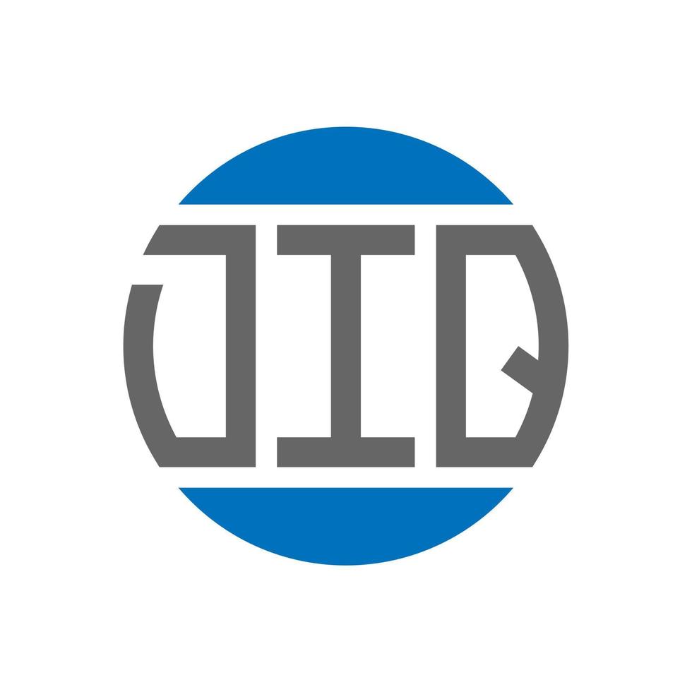 diq-Buchstaben-Logo-Design auf weißem Hintergrund. diq creative initials circle logo-konzept. diq Briefgestaltung. vektor