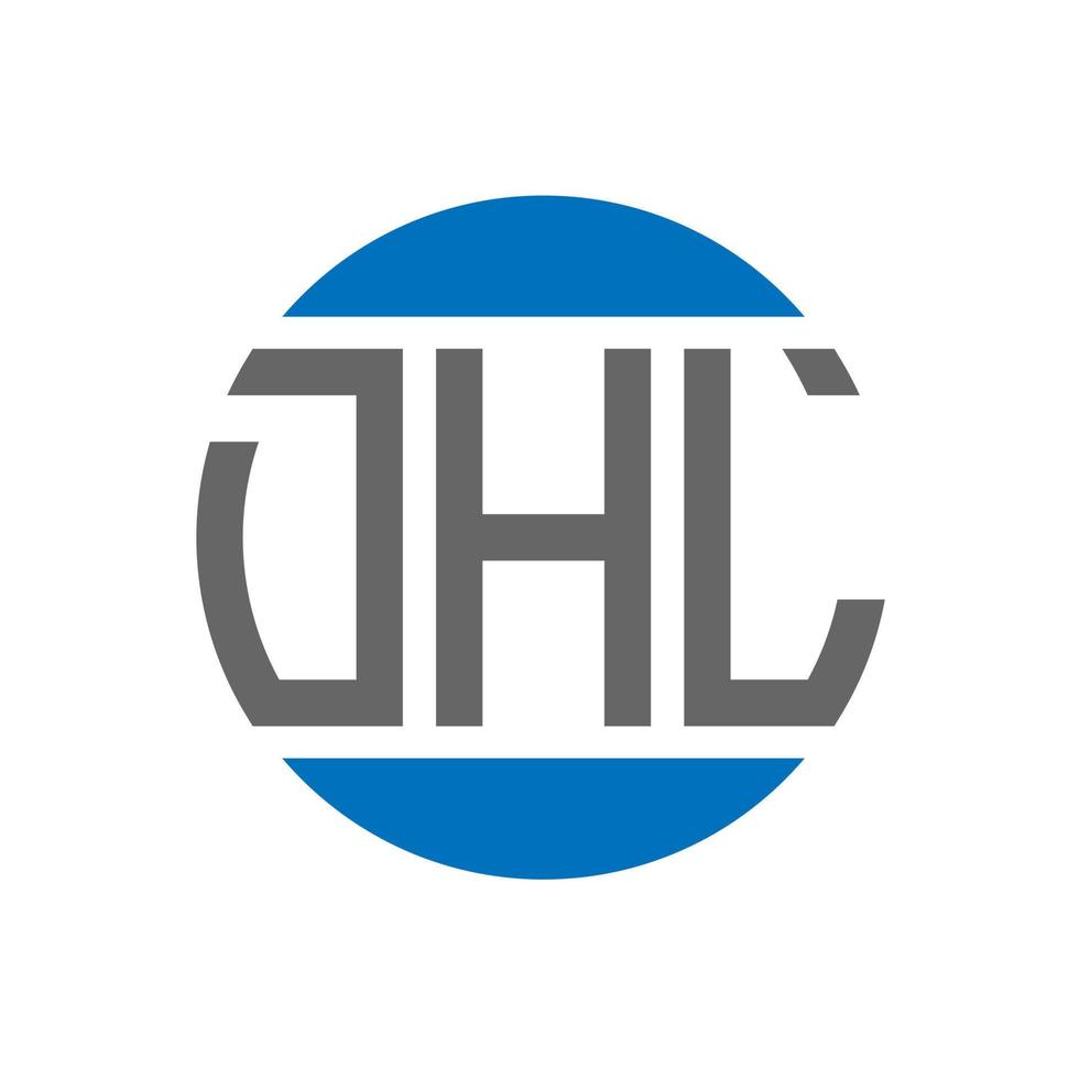 DHL-Brief-Logo-Design auf weißem Hintergrund. dhl creative initials circle logo-konzept. dhl Briefgestaltung. vektor