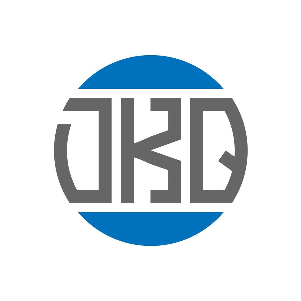 dkq brev logotyp design på vit bakgrund. dkq kreativ initialer cirkel logotyp begrepp. dkq brev design. vektor