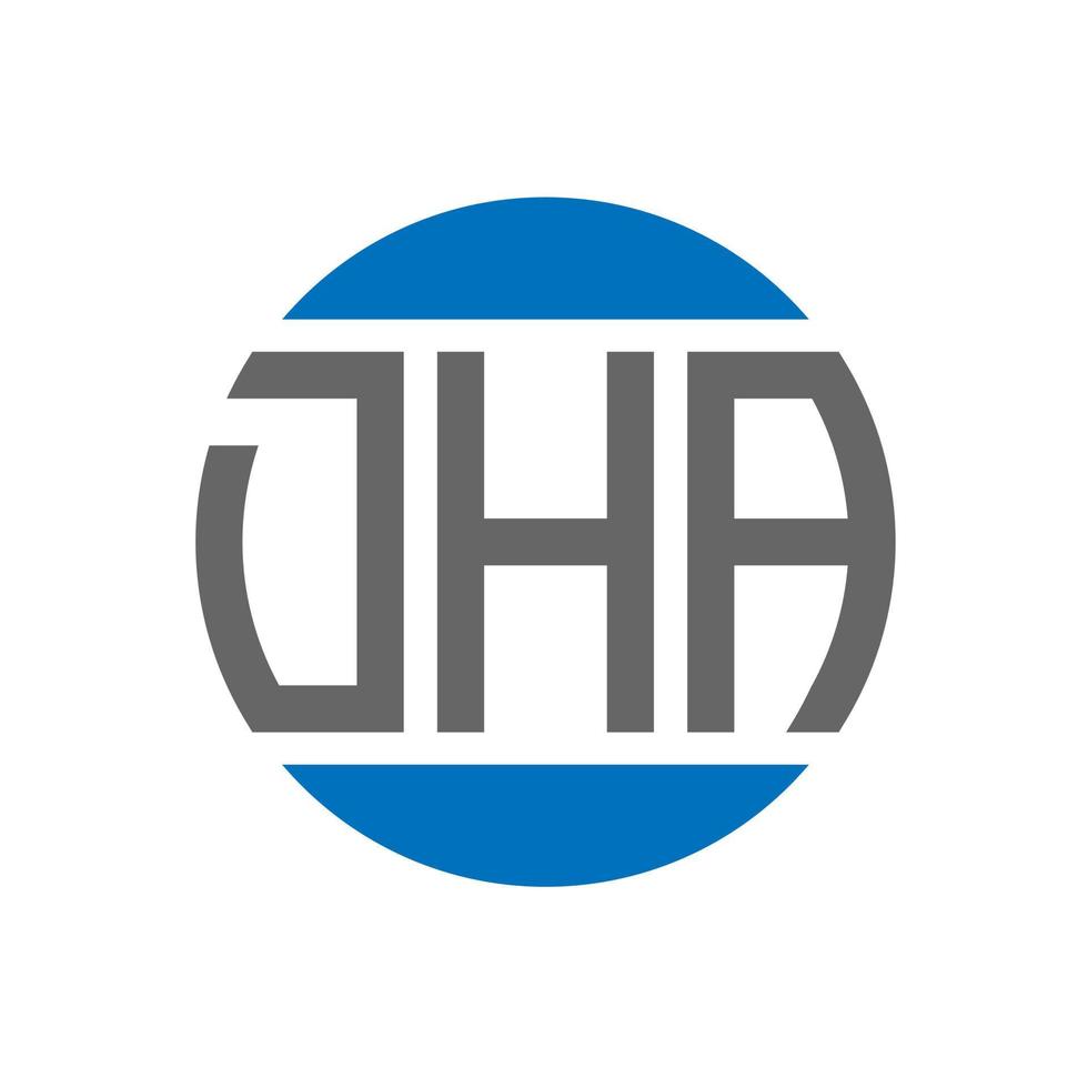 dha brev logotyp design på vit bakgrund. dha kreativ initialer cirkel logotyp begrepp. dha brev design. vektor