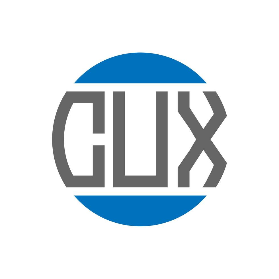 Cux-Brief-Logo-Design auf weißem Hintergrund. cux kreative initialen kreis logokonzept. Cux-Buchstaben-Design. vektor