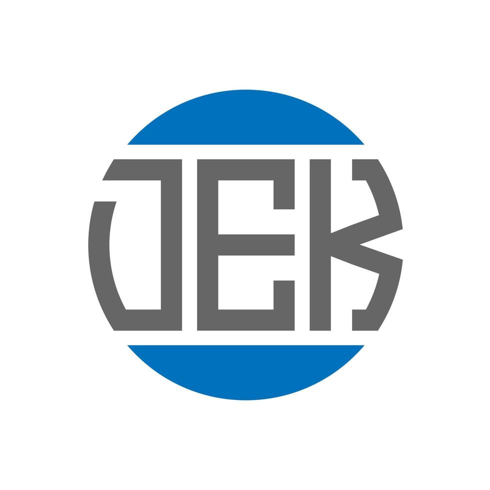 dek-Brief-Logo-Design auf weißem Hintergrund. dek kreative Initialen Kreis-Logo-Konzept. dek-Buchstaben-Design. vektor