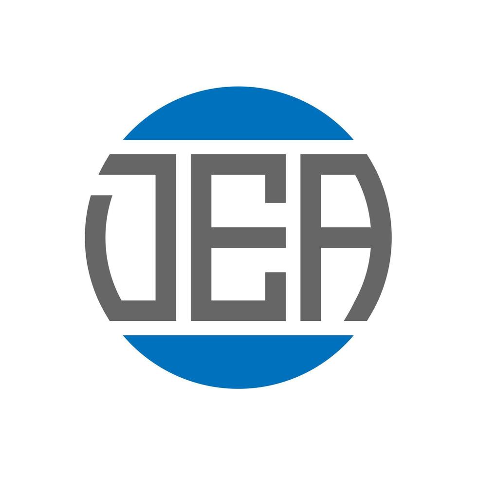 dea-Brief-Logo-Design auf weißem Hintergrund. dea creative initials circle logo-konzept. Dea-Brief-Design. vektor
