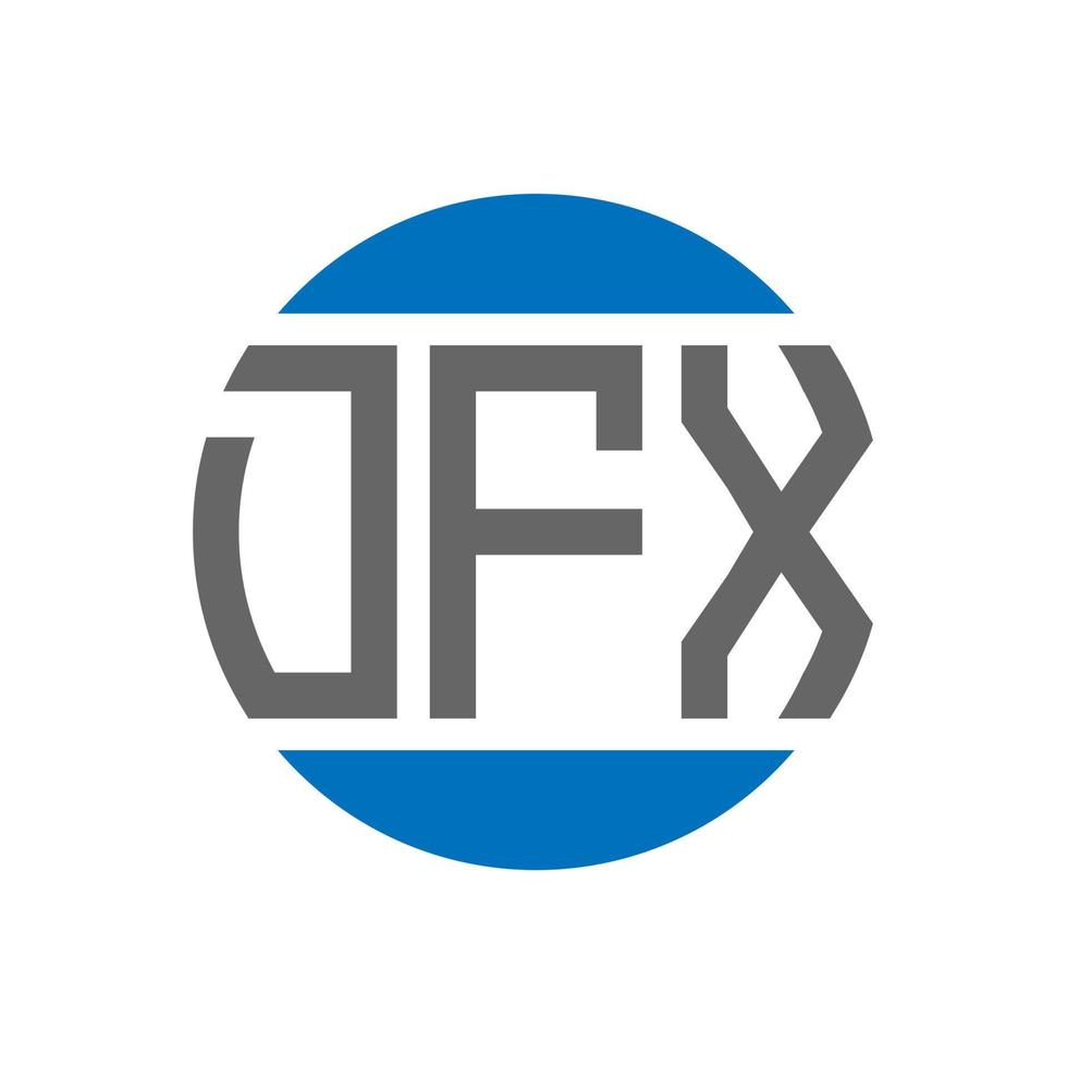 dfx-Brief-Logo-Design auf weißem Hintergrund. dfx creative initials circle logo-konzept. dfx-Briefgestaltung. vektor
