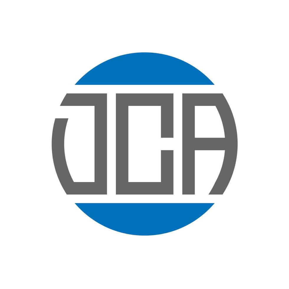 dca-Brief-Logo-Design auf weißem Hintergrund. dca kreative Initialen Kreis Logo-Konzept. dca-Briefgestaltung. vektor