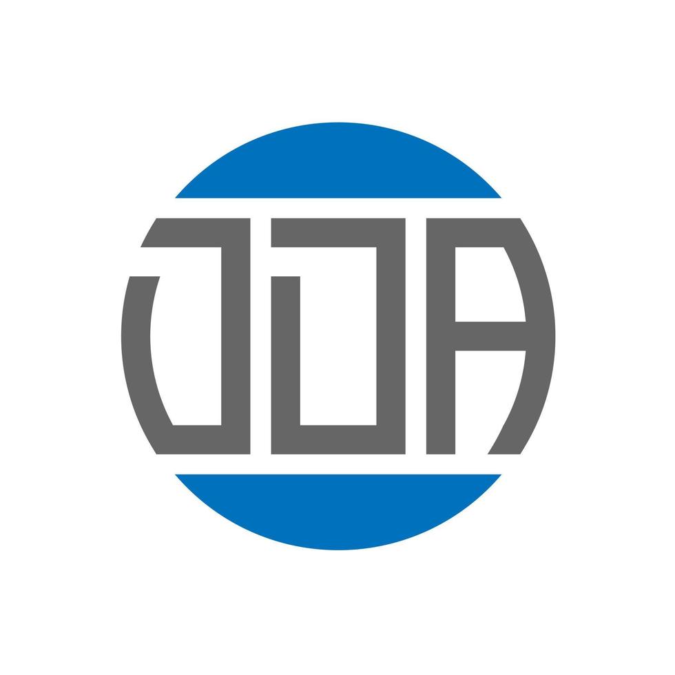dda-Brief-Logo-Design auf weißem Hintergrund. dda kreative Initialen Kreis Logo-Konzept. DDA-Briefgestaltung. vektor