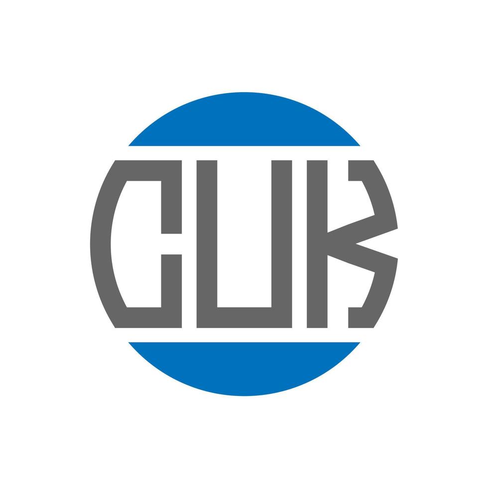 cuk-Buchstaben-Logo-Design auf weißem Hintergrund. cuk kreative Initialen Kreis-Logo-Konzept. cuk Briefgestaltung. vektor