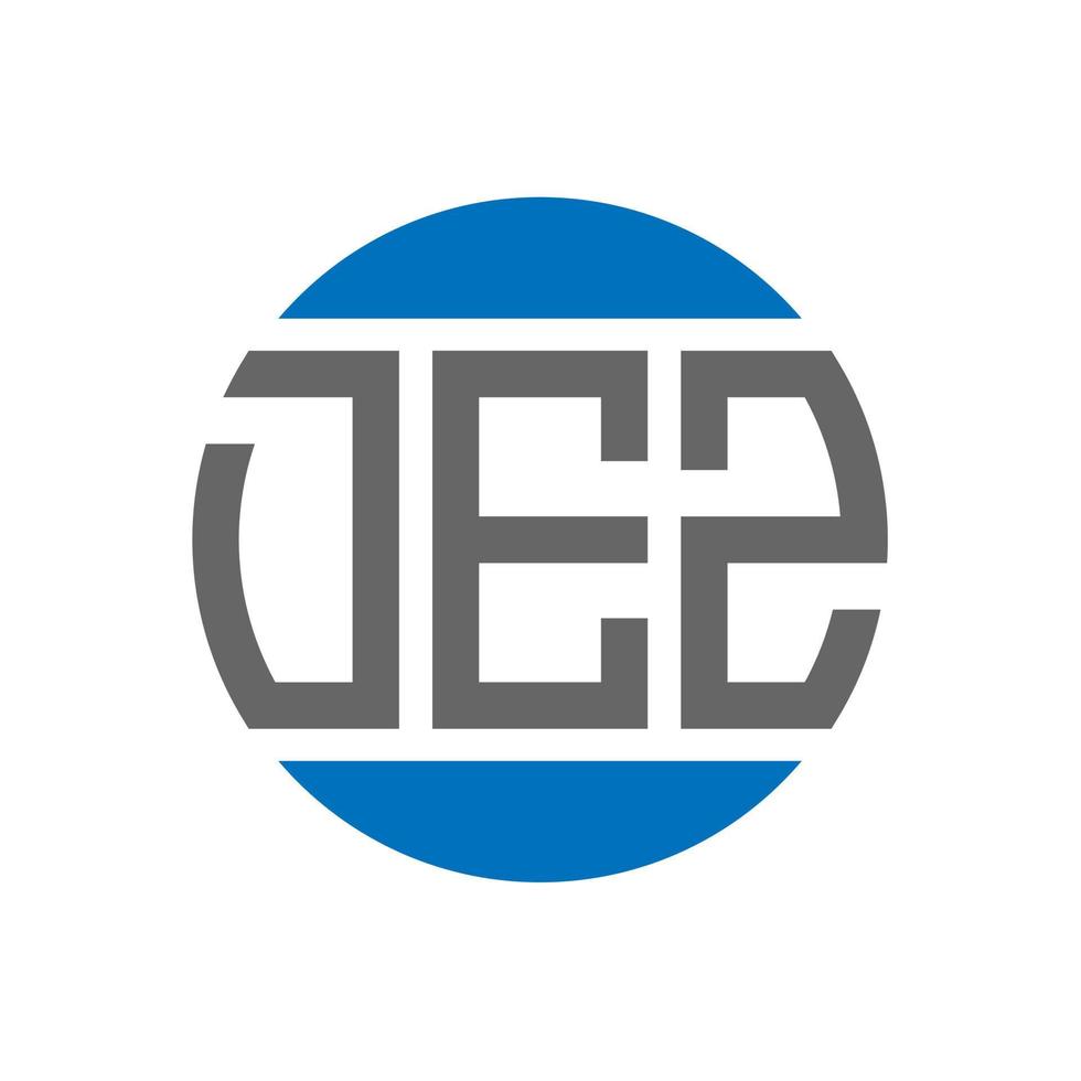 dez-Brief-Logo-Design auf weißem Hintergrund. dez kreative Initialen Kreis Logo-Konzept. dez Briefgestaltung. vektor
