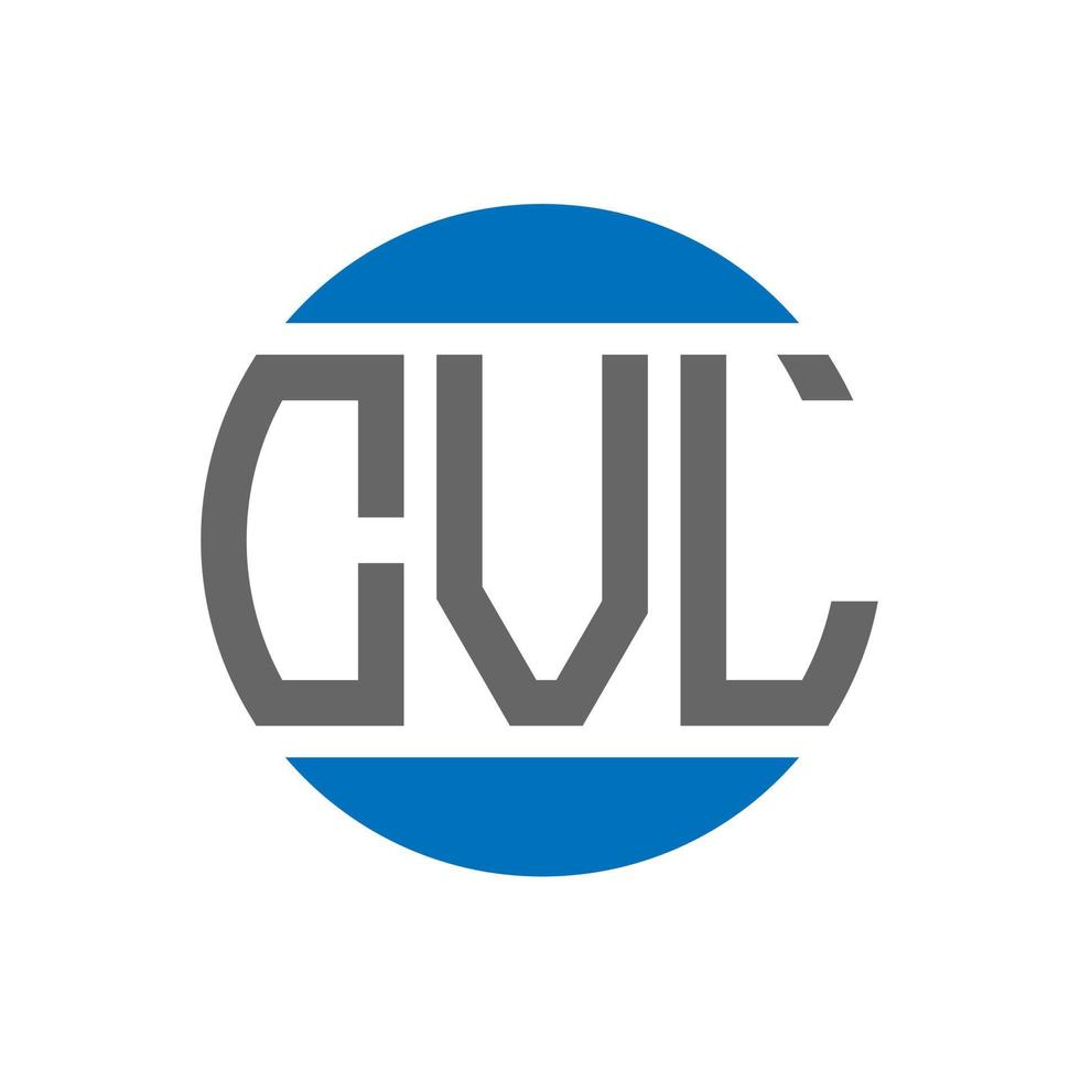 cvl-Brief-Logo-Design auf weißem Hintergrund. cvl kreative Initialen Kreis Logo-Konzept. cvl Briefgestaltung. vektor