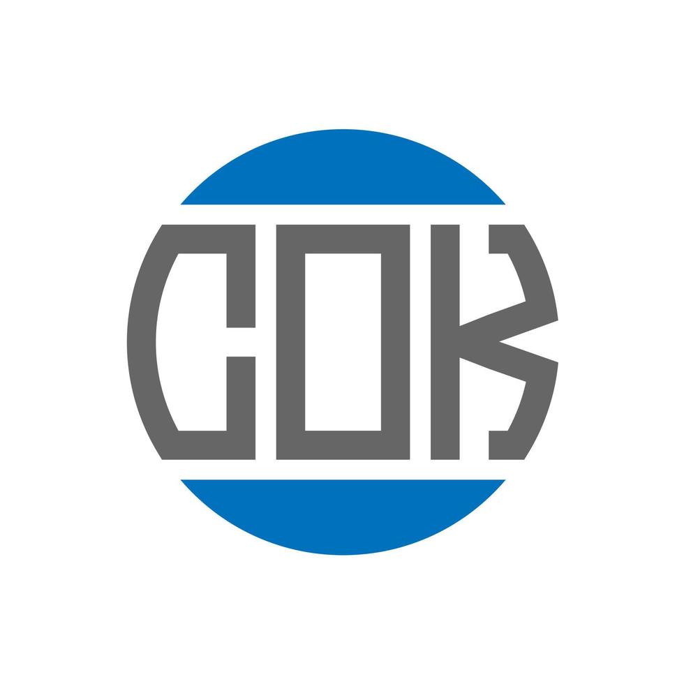 cok brev logotyp design på vit bakgrund. cok kreativ initialer cirkel logotyp begrepp. cok brev design. vektor