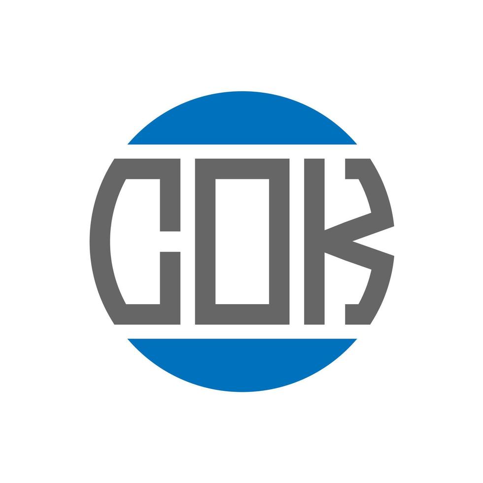 Cok-Brief-Logo-Design auf weißem Hintergrund. cok kreative initialen kreis logokonzept. Cok-Buchstaben-Design. vektor