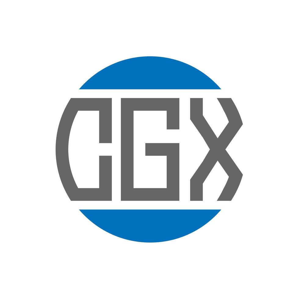 cgx-Buchstaben-Logo-Design auf weißem Hintergrund. cgx creative initials circle logo-konzept. cgx-Briefdesign. vektor