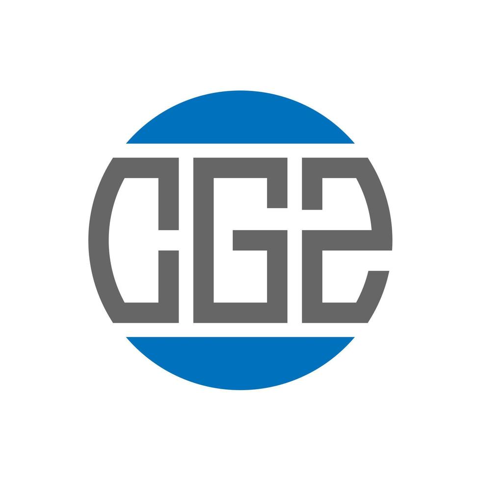 cgz-Brief-Logo-Design auf weißem Hintergrund. cgz kreative Initialen Kreis Logo-Konzept. cgz-Briefgestaltung. vektor