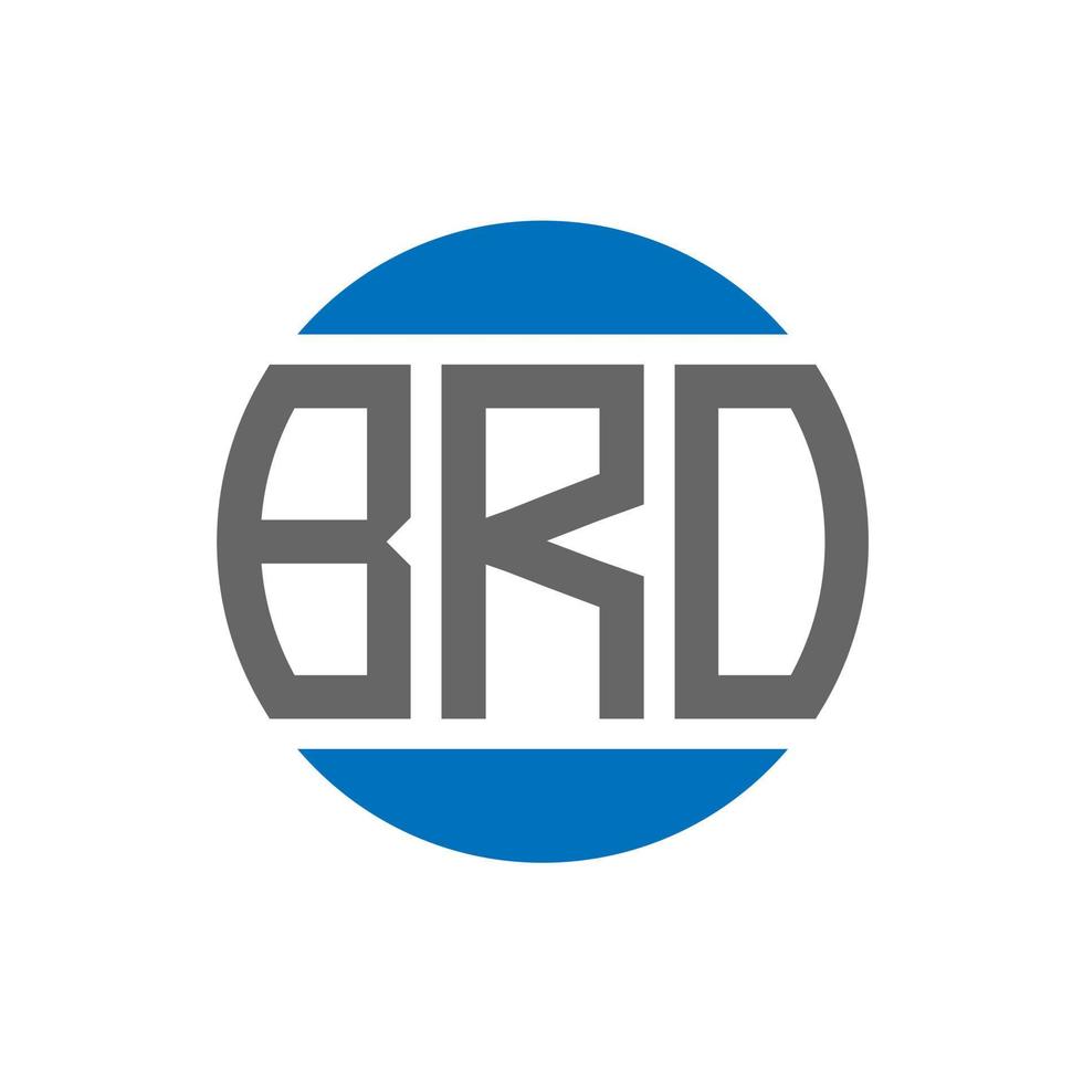 bro-brief-logo-design auf weißem hintergrund. bro kreative initialen kreis logokonzept. Bro Briefdesign. vektor