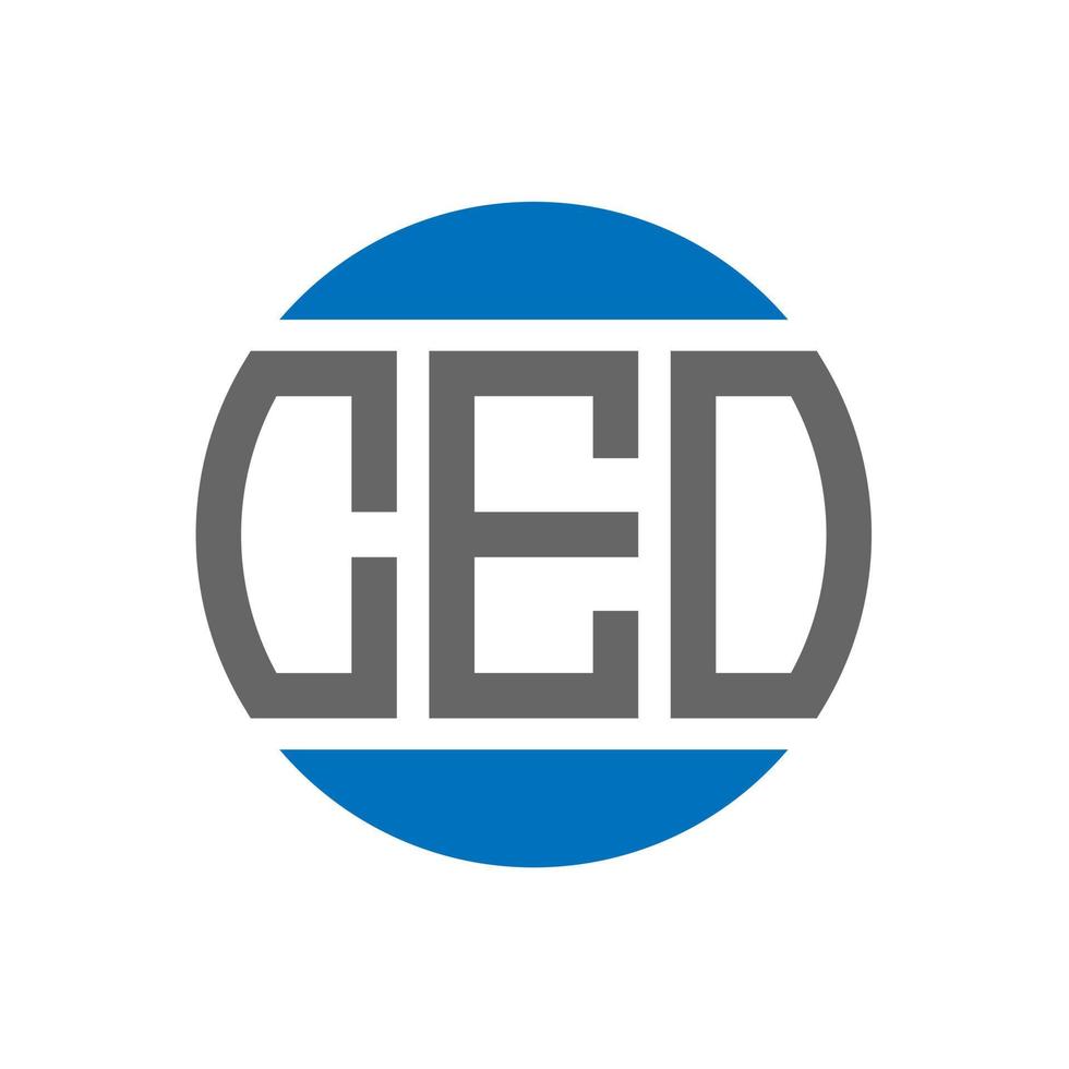 ced brev logotyp design på vit bakgrund. ced kreativ initialer cirkel logotyp begrepp. ced brev design. vektor