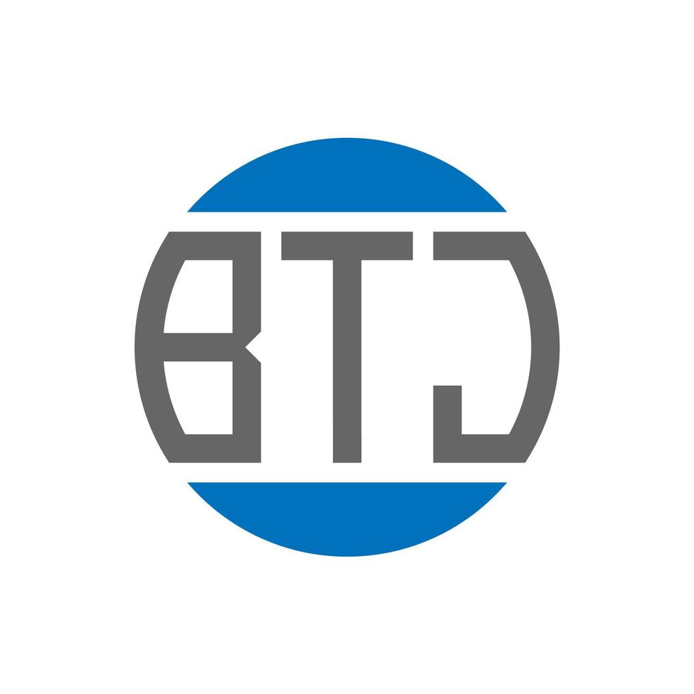 btj brev logotyp design på vit bakgrund. btj kreativ initialer cirkel logotyp begrepp. btj brev design. vektor