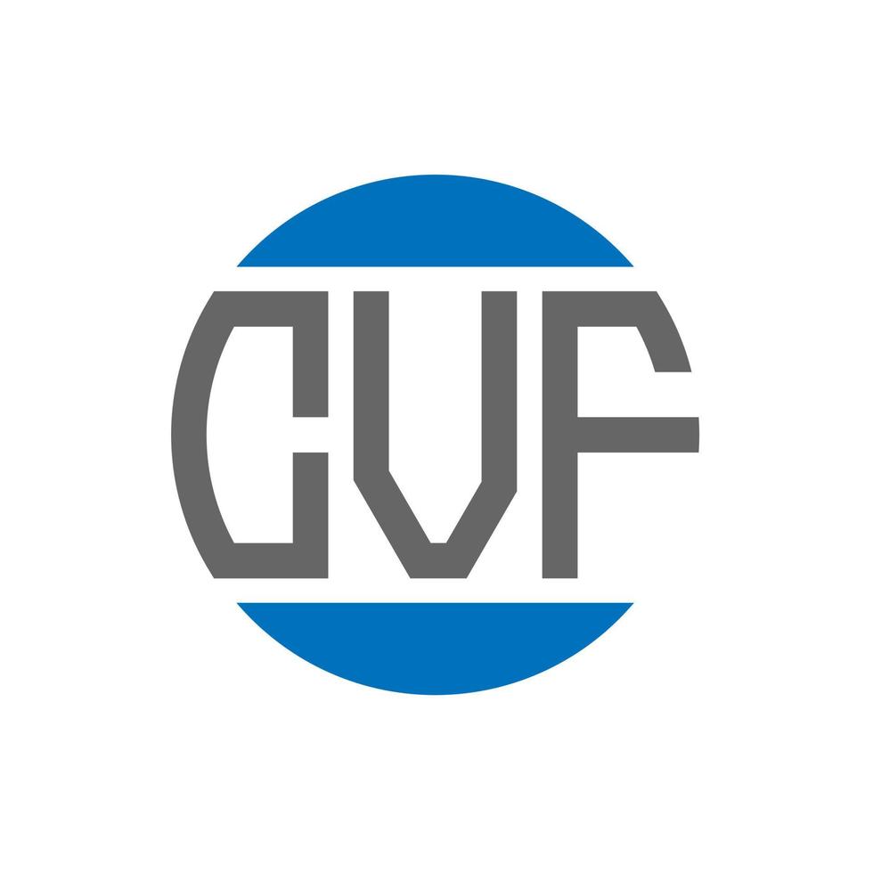 cvf-Brief-Logo-Design auf weißem Hintergrund. cvf kreative Initialen Kreis-Logo-Konzept. CVF-Briefgestaltung. vektor