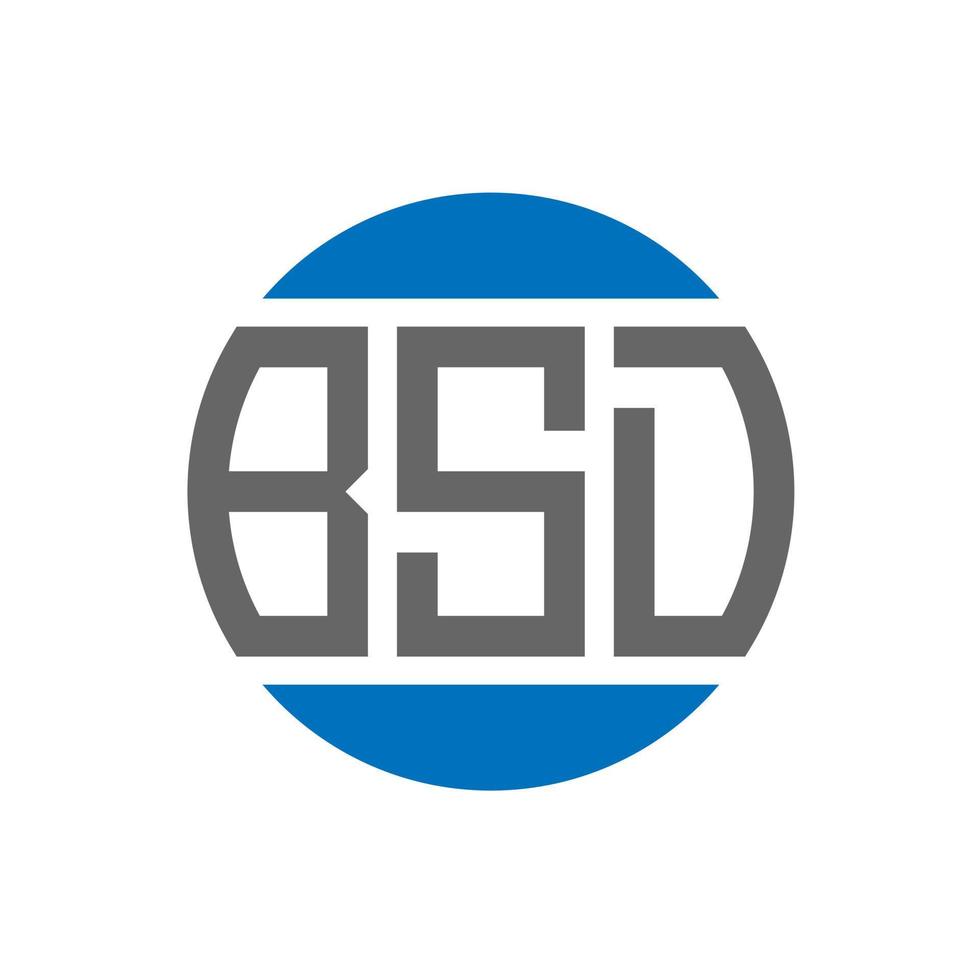 bsd-Brief-Logo-Design auf weißem Hintergrund. bsd kreative initialen kreis logo-konzept. bsd Briefgestaltung. vektor