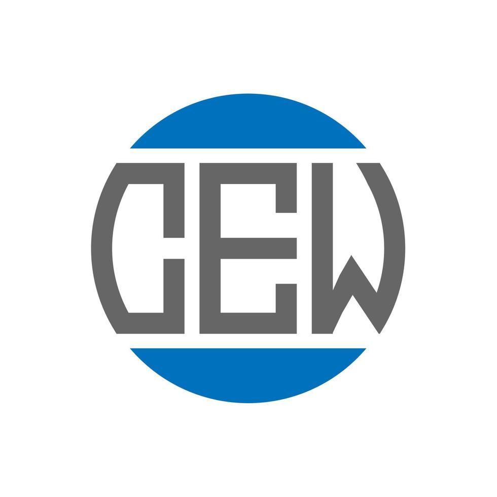 Cew-Brief-Logo-Design auf weißem Hintergrund. Cew kreative Initialen Kreis-Logo-Konzept. cew Briefgestaltung. vektor