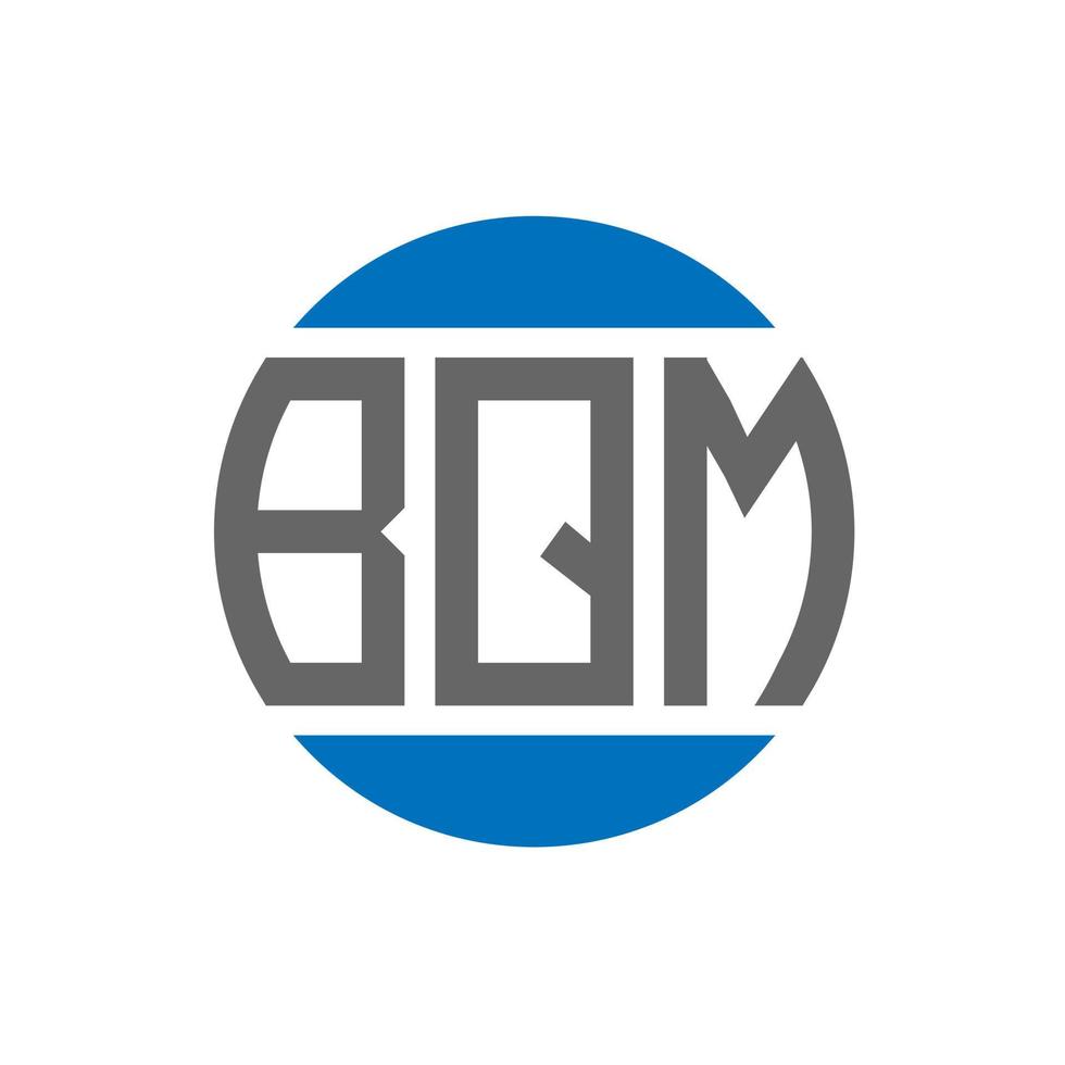 bqm brev logotyp design på vit bakgrund. bqm kreativ initialer cirkel logotyp begrepp. bqm brev design. vektor