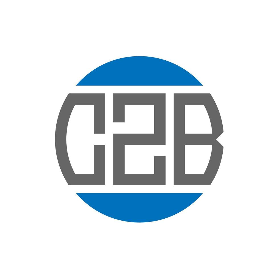 czb-Brief-Logo-Design auf weißem Hintergrund. czb kreative initialen kreis logokonzept. czb Briefgestaltung. vektor
