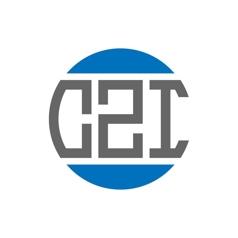 Czi-Brief-Logo-Design auf weißem Hintergrund. czi kreative initialen kreis logokonzept. czi Briefgestaltung. vektor